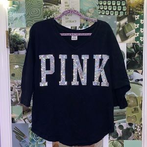 Victoria’s Secret PINK sequin t-shirt, size Large